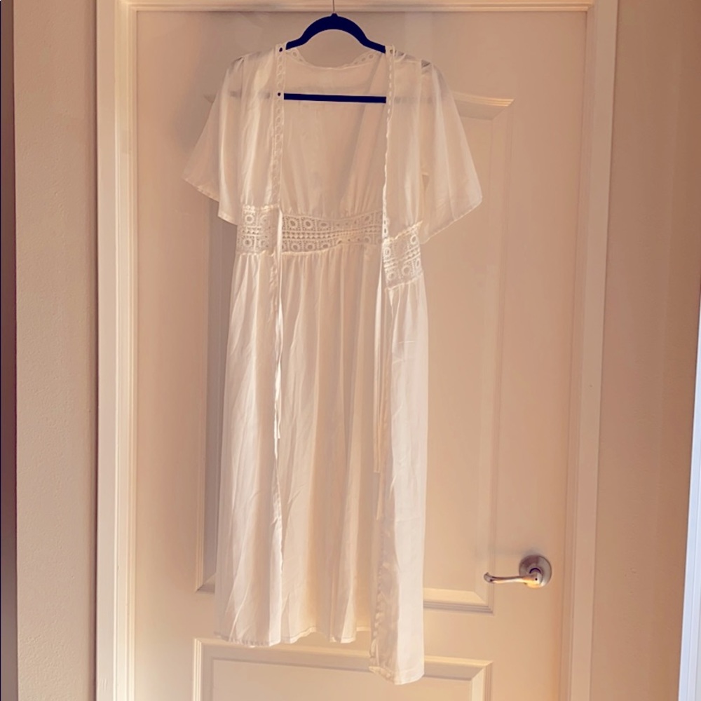 White Swim Cover Up